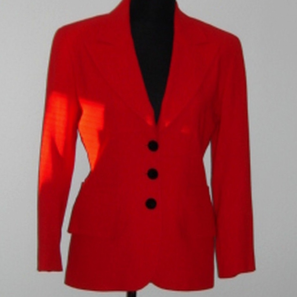 Vintage Thalian wool crepe blazer 4 or 4P EUC - Picture 2 of 8